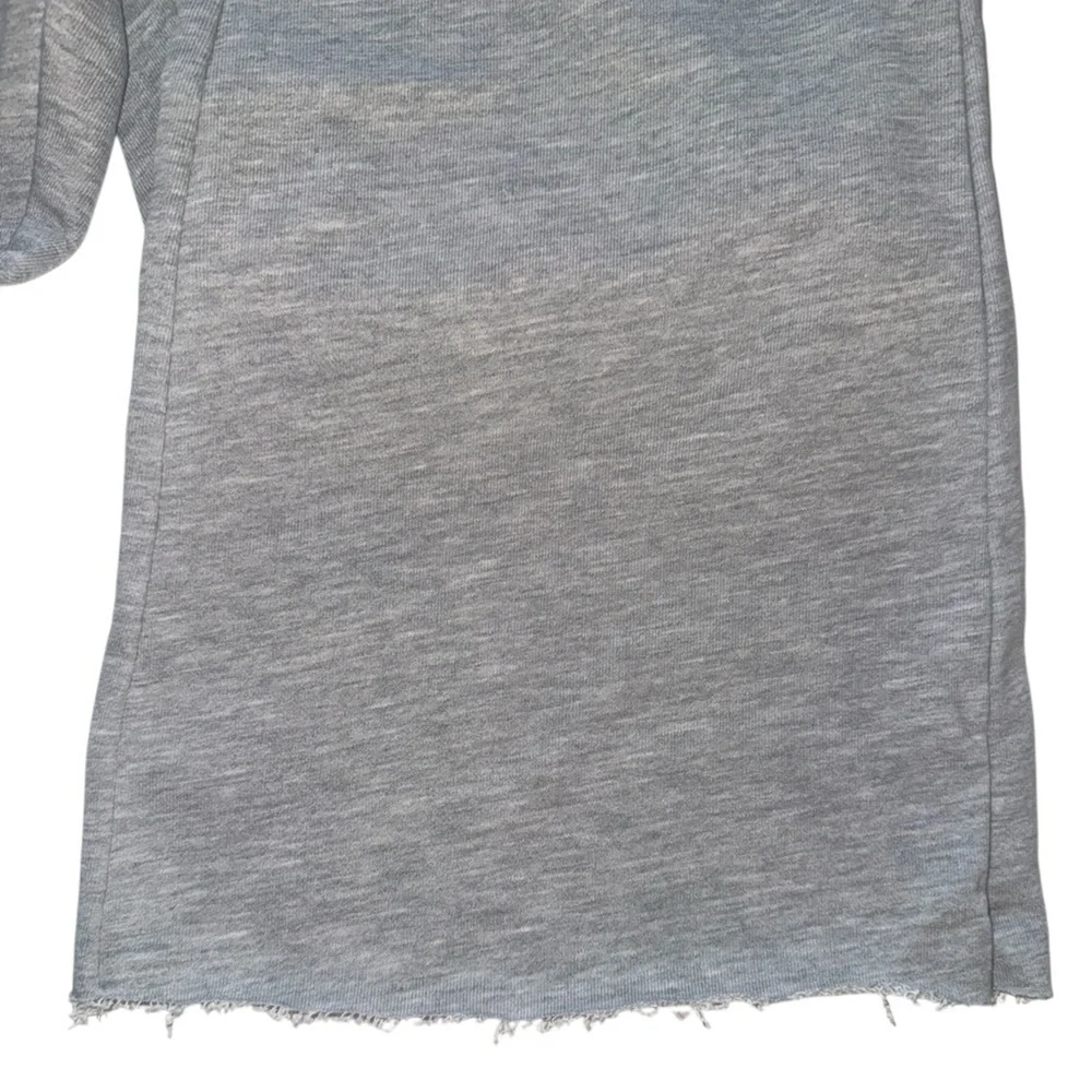 NWT COMMENSE Soft Stretch Side Zip Flare Lounge Pants Frayed Hem Grey Small - Picture 3 of 9